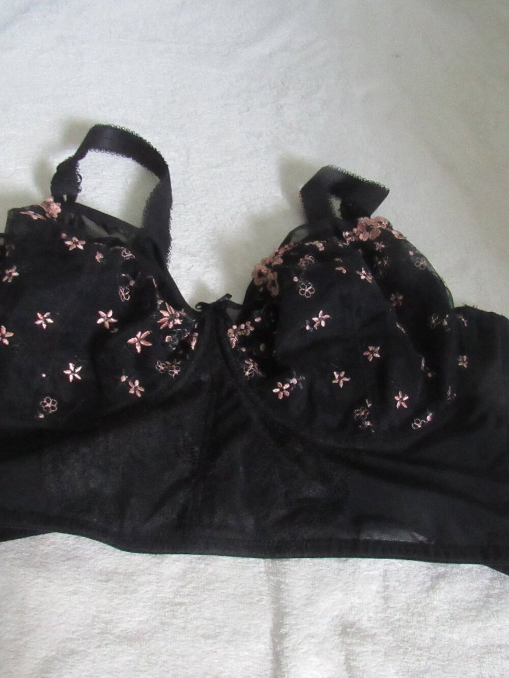 Pour Moi Gigi Longline Underwire Black Bra 38G USED